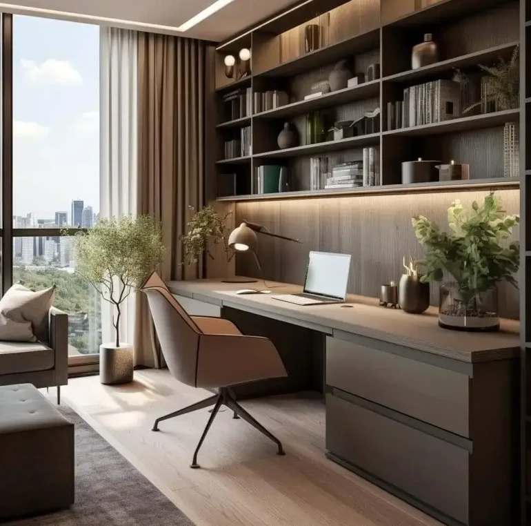 Home Office Design by Mokxa Interior Designers Gurgaon Delhi NCR