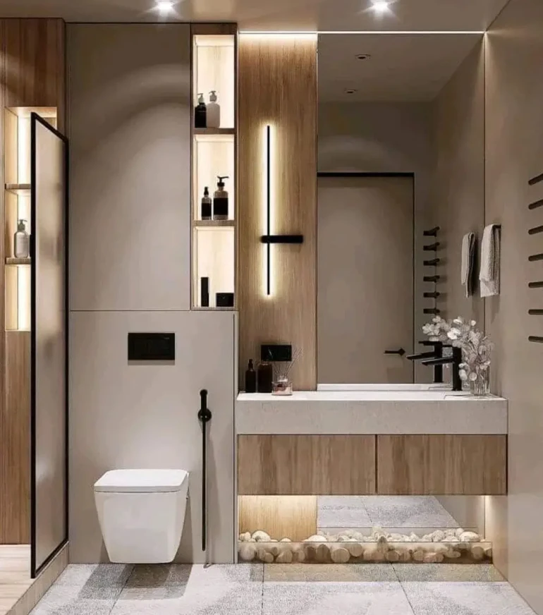 Washroom Design by Mokxa Interior Designers Gurgaon Delhi NCR